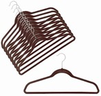 Slim-Line Chocolate Brown Shirt/Pant Hanger