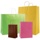 Tinted Kraft Paper Shoppers