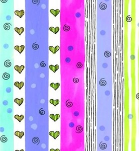 Valentine Giftwrap "Hearts & Stripes"