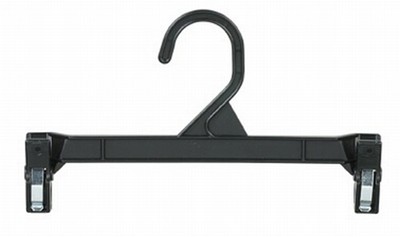 Hang-Safe Skirt/Slack Hanger Black Plastic Gripper Hangers