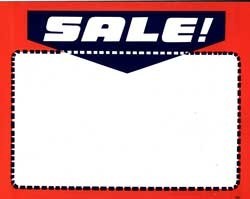 Printed Economy Sale Cards
