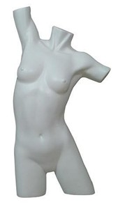 Freestanding Ladies White Torso Form