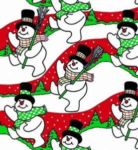Christmas Gift wrap "Frosty's Parade"