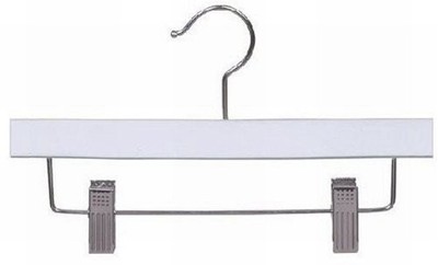 White 10" Children's Skirt/Pant Hanger - Childrens Wood Hangers