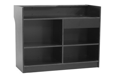 Economy Black Ledge Counter 4' | Black Showcases