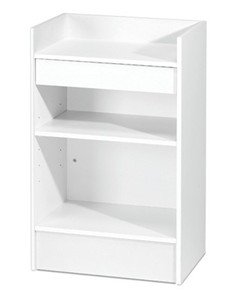 Economy White register stand | White Showcases