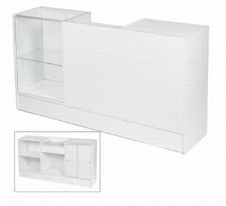 WHITE COMBO CASH WRAP & REG STAND