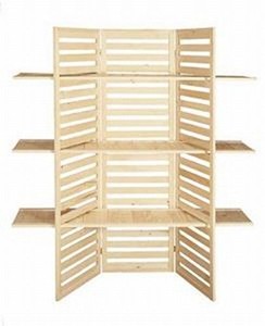3-Panel Portable Shelving Rack
