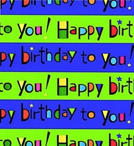 Celebration Gift wrap "Happy B-Day To You"