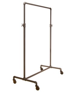 Single Bar Adjustable Pipe Clothing Racks