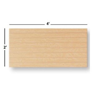 2' x 4' Maple Slatwall Panels