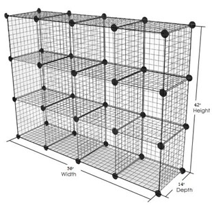 3 x 4 Mini Grid Cube Unit