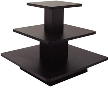 Square 3-Tier Table black