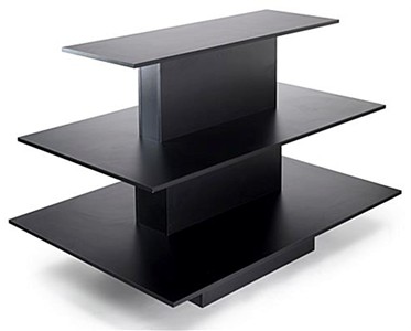 Rectangular 3-Tier Table Black