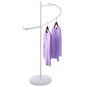 White Spiral Clothing Rack