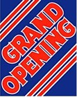 Sign "Grand Opening"