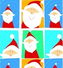 Christmas Giftwrap "Peek-A Boo Santa"