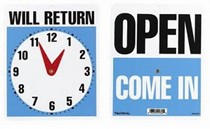 Open/Will Return Sign