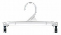 Hang-Safe White Plastic Pant Hangers