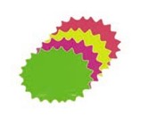 Flourescent Star Burst Assortment