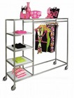 Two Bar Merchandiser w/ Frosted Glass Shelves