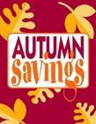 Sign &quot;Autumn Savings&quot;