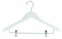 White Combination Hanger w/Clips