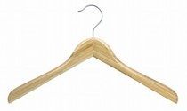 Contoured Bamboo Coat Hanger