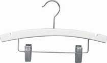 White Combination Hanger w/Clips-12"