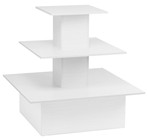 Square 3-Tier Table White