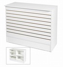 WHITE SLATWALL WRAP COUNTER