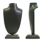 Black Elongated Necklace Display