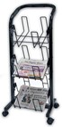 3-Tier Rolling Newspaper Merchandiser