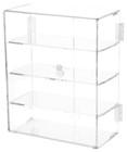 HINGED FRONT-DOOR LOCKING CASE THREE SHELVES 16X16X7