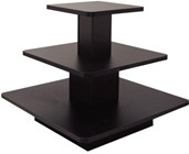 Square 3-Tier Table Black