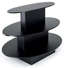 Three Tier Oval Table Black
