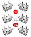 Small Wire Storage Basket (Set of 6)