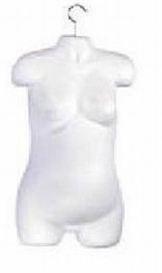 Injection Molded Maternity Form White - Mannequin Forms