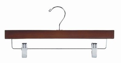 Pant/Skirt Hanger  - Walnut & Chrome Wood Hangers