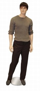 Male Euro-Mannequin Chest: 41" - Male Mannequins with Wigs