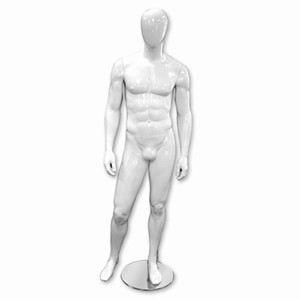 Glossy White Male Mannequin