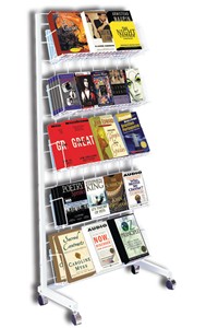 5 Shelf Rolling Book Display