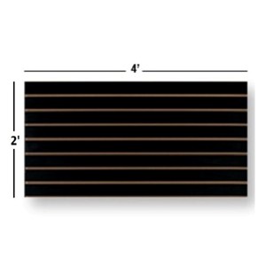 2' x 4' Black Slatwall Panels