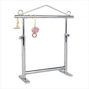 Polished Chrome Miniature Ballet Bar Jewelry Display