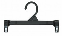 Hang-Safe Black Plastic Pant Hanger