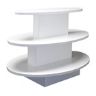 Three Tier Oval Table White