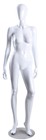 White Gloss Female Mannequin w/ Arms Straight